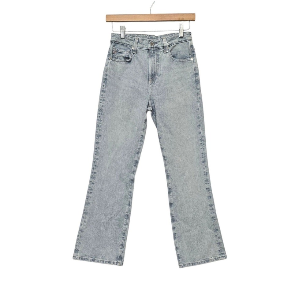 AG Adriano Goldschmied Kinsley High Rise Crop Boot Jeans Light Wash Size 25
